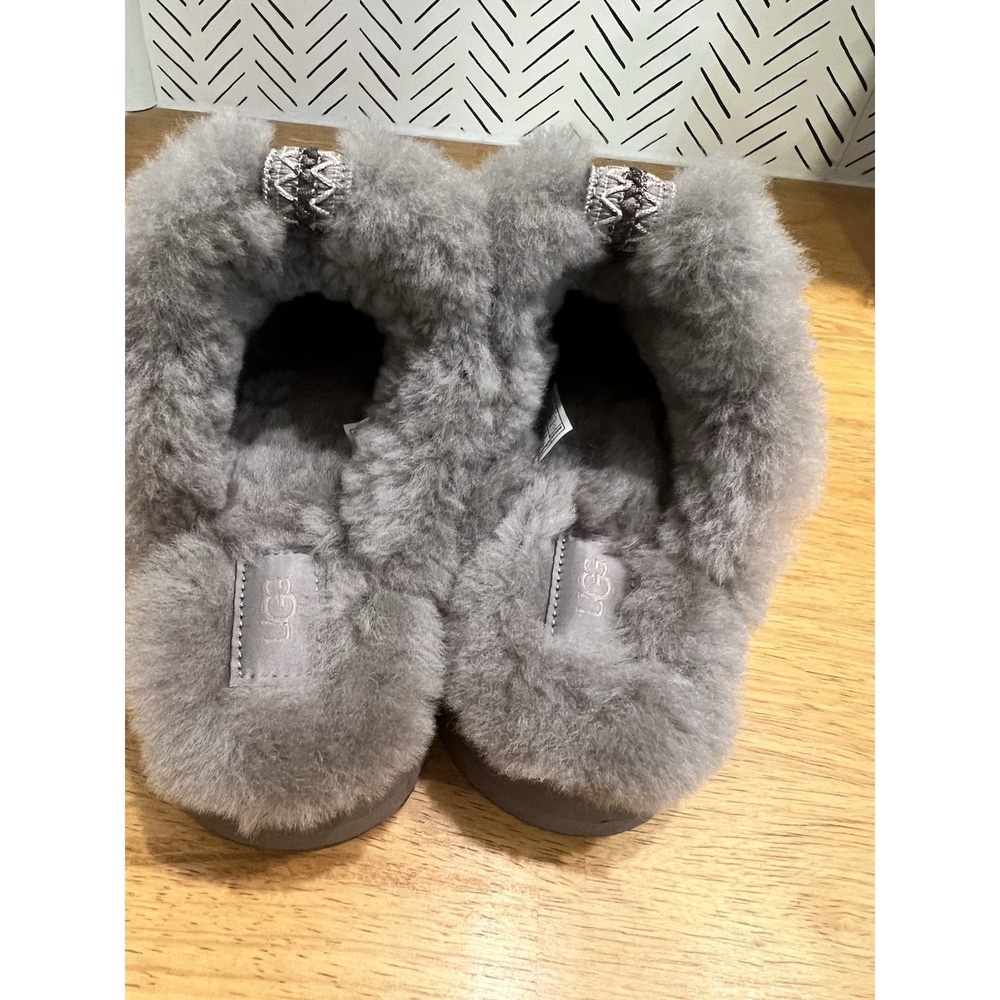 Uggs Disquette Alpine Slipper Women's Size 8 Thunder Cloud Slip On Platform - Picture 7 of 14